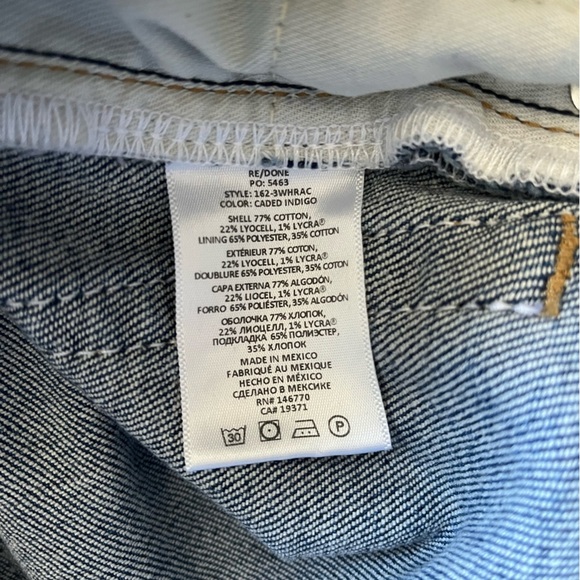 Re/Done Jeans Women’s 26 90s High Rise Ankle Crop Jean Cadet Indigo NWT - Picture 9 of 13